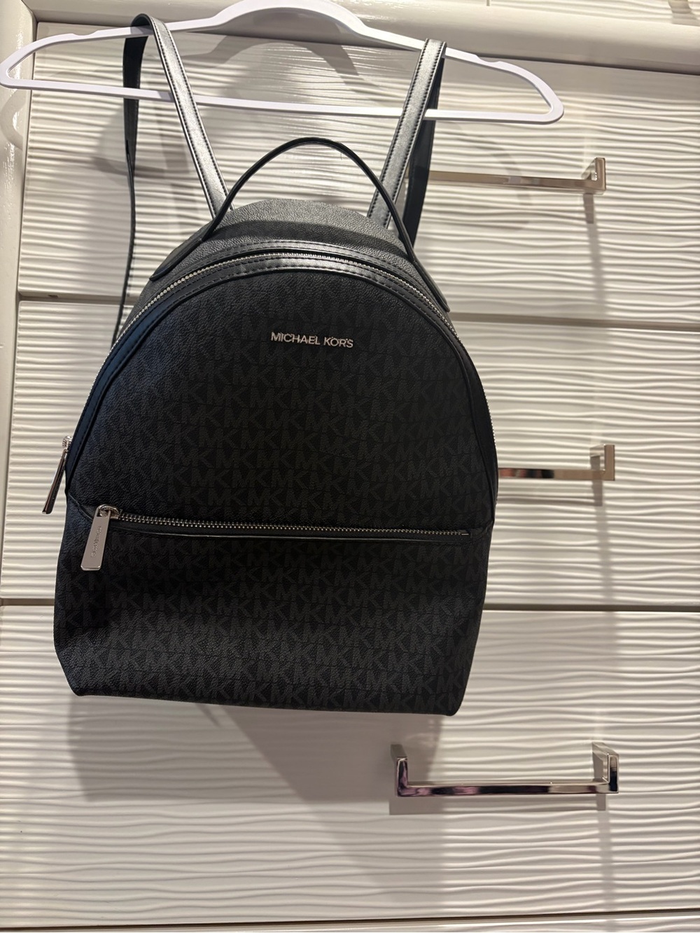 Michael Kors Black Logo Mini Backpack